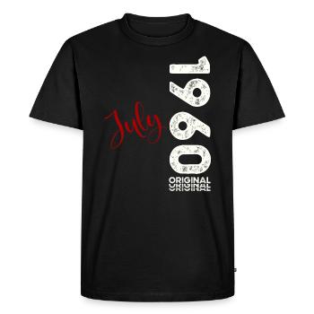 65th Birthday Legendary July 1960 Vintage 1960 - Men's Premium Organic T-Shirt - black - Front - Nico (187cm)