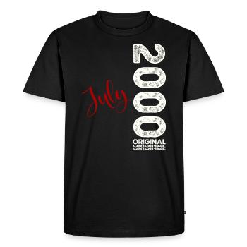24ème anniversaire Légendaire Juillet 2000 Millésime 2000 - T-shirt Premium bio Homme - noir - Devant - Nico (187cm)