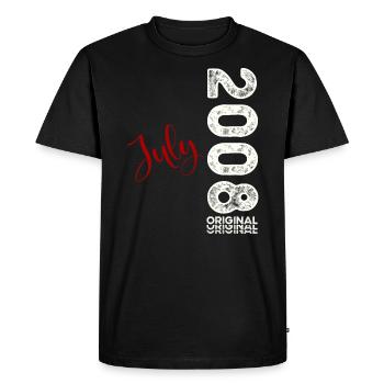 16ème anniversaire 08 Original Juillet 2008 Millésime 2008 - T-shirt Premium bio Homme - noir - Devant - Nico (187cm)