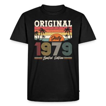 45th Birthday Original 1979 Vintage 1979 - Men's Premium Organic T-Shirt - black - Front - Nico (187cm)