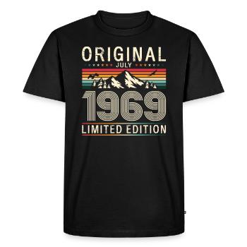 Original 1969 Millésime 1969 Anniversaire 1969 - T-shirt Premium bio Homme - noir - Devant - Nico (187cm)