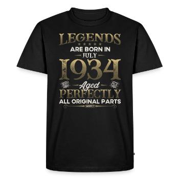 90th Birthday Original July 1934 Born 1934 - Men's Premium Organic T-Shirt - black - Front - Nico (187cm)