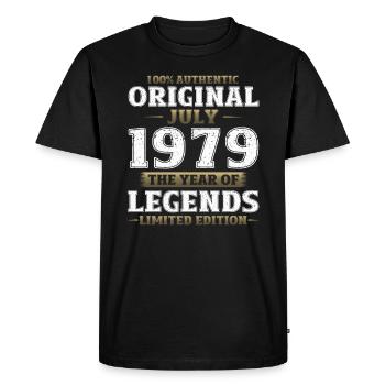 45th Birthday Original 1979 Vintage 1979 - Men's Premium Organic T-Shirt - black - Front - Nico (187cm)