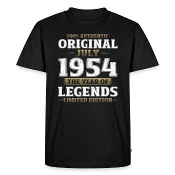 70ème Anniversaire Original 1954 Millésime 1954 - T-shirt Premium bio Homme - noir - Devant - Nico (187cm)