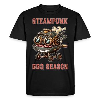 Steampunk BBQ Saison 1 - T-shirt Premium bio Homme - noir - Devant - Nico (187cm)