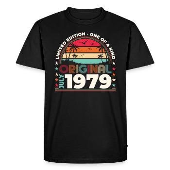 45th Birthday Original 1979 Vintage 1979 - Men's Premium Organic T-Shirt - black - Front - Nico (187cm)