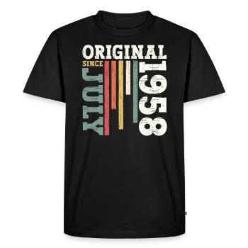 Original 1958 Vintage 1958 Birthday 1958 - Men's Premium Organic T-Shirt - black - Front - Nico (187cm)