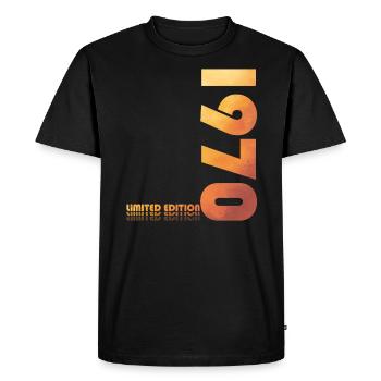 55ème Anniversaire Légendaire 1970 Millésime 1970 - T-shirt Premium bio Homme - noir - Devant - Nico (187cm)