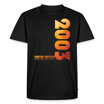 21ème Anniversaire Original 2003 Millésime 2003 - T-shirt Premium bio Homme - noir - Devant - Nico (187cm)