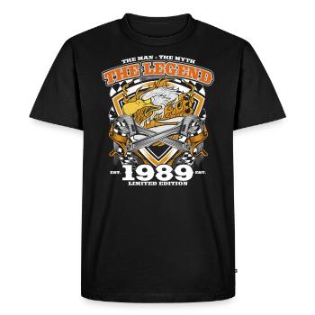 35th Birthday Original Vintage 1989 Artisan - Men's Premium Organic T-Shirt - black - Front - Nico (187cm)
