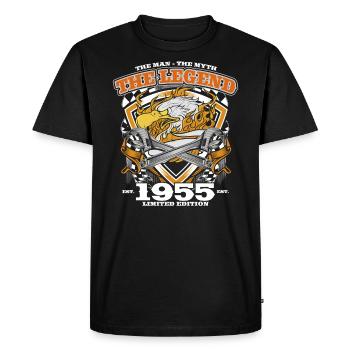 70th Birthday Original Vintage 1955 Artisan - Men's Premium Organic T-Shirt - black - Front - Nico (187cm)