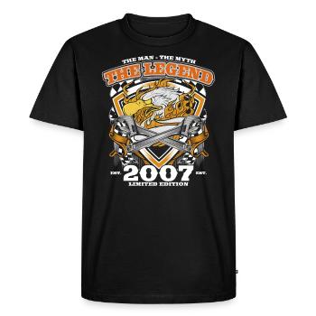 18th Birthday Original Vintage 2007 Artisan - Men's Premium Organic T-Shirt - black - Front - Nico (187cm)