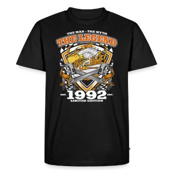 33rd Birthday Original Vintage 1992 Artisan - Men's Premium Organic T-Shirt - black - Front - Nico (187cm)