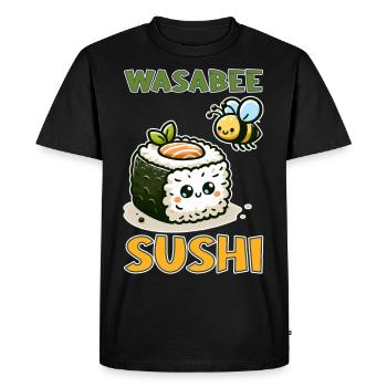 Wasabee Sushi - T-shirt Premium bio Homme - noir - Devant - Nico (187cm)