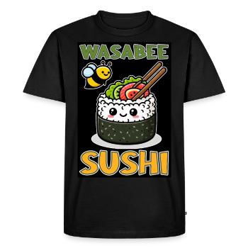 Wasabee Sushi - T-shirt Premium bio Homme - noir - Devant - Nico (187cm)