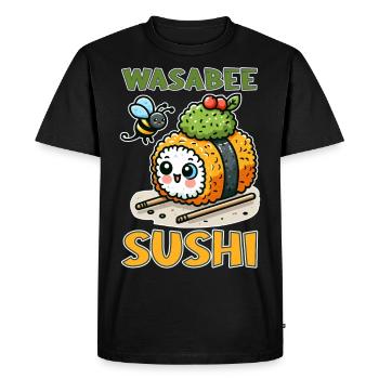 Wasabee Sushi - T-shirt Premium bio Homme - noir - Devant - Nico (187cm)