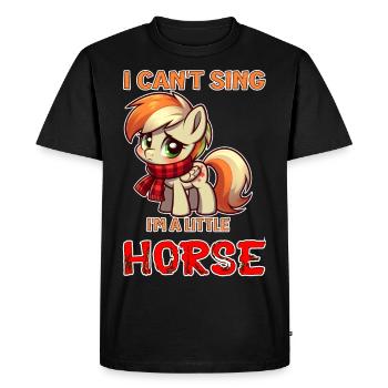 I can't sing, I'm a little horse (hoarse) - Men's Premium Organic T-Shirt - black - Front - Nico (187cm)
