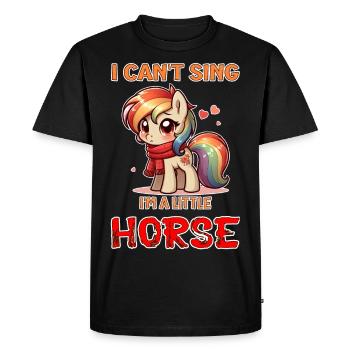 I can't sing, I'm a little horse (hoarse) - Men's Premium Organic T-Shirt - black - Front - Nico (187cm)