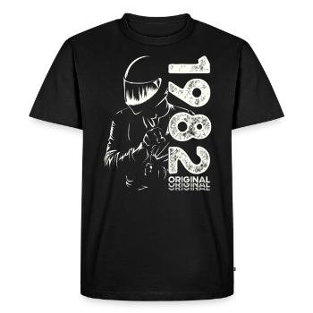 42ème Anniversaire Vintage 1982 Motard Motard - T-shirt Premium bio Homme - noir - Devant - Nico (187cm)