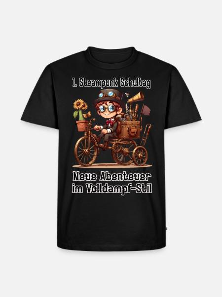 First Steampunk School Day - Men's Premium Organic T-Shirt - black