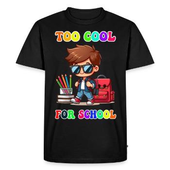 Pour se rafraîchir pour l’école - T-shirt Premium bio Homme - noir - Devant - Nico (187cm)