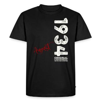 90e anniversaire Original août 1934 Né en 1934 - T-shirt Premium bio Homme - noir - Devant - Nico (187cm)