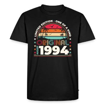 30th Birthday Original August 1994 Year 1994 - Men's Premium Organic T-Shirt - black - Front - Nico (187cm)