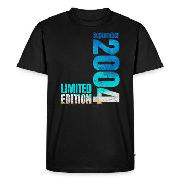 20th Birthday September 2004 Born 2004 - Men's Premium Organic T-Shirt - black - Front - Nico (187cm)