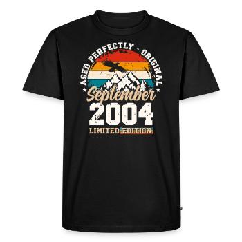 20e anniversaire Original Septembre 2004 Volume 04 - T-shirt Premium bio Homme - noir - Devant - Nico (187cm)