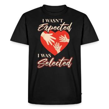 J’ai été sélectionné Adoption - T-shirt Premium bio Homme - noir - Devant - Nico (187cm)
