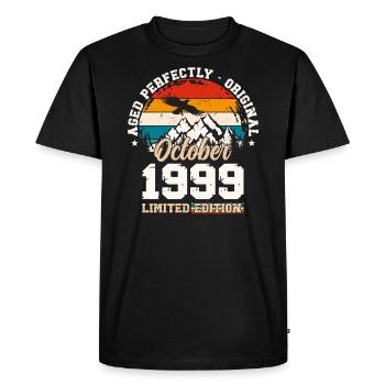 25th Birthday Legend October 1999 Volume 99 - Men's Premium Organic T-Shirt - black - Front - Nico (187cm)