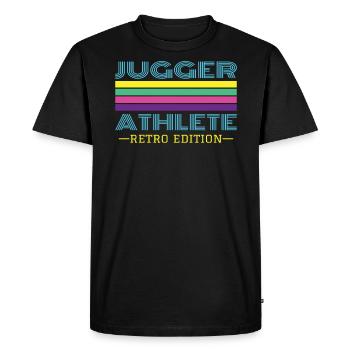 Jugger Athlete Retro Edition Funny Jugger - T-shirt Premium bio Homme - noir - Devant - Nico (187cm)