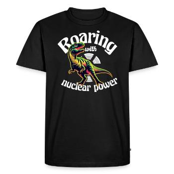 Rugir avec l’énergie nucléaire Dino Nuclear - T-shirt Premium bio Homme - noir - Devant - Nico (187cm)