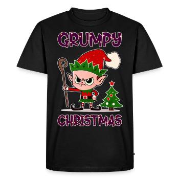 Elfe de Noël - T-shirt Premium bio Homme - noir - Devant - Nico (187cm)
