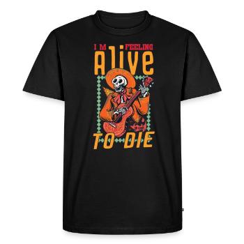 Je suis en train de mourir vivant Drôle de jour de papa - T-shirt Premium bio Homme - noir - Devant - Nico (187cm)