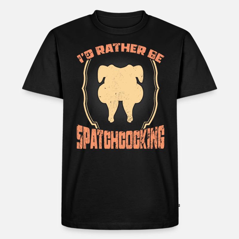 BBQ Spatchcocking – Prefer Spatchcocking - T-shirt Premium bio Homme - noir