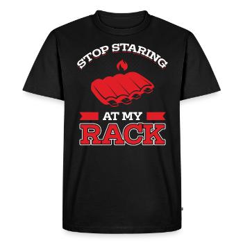Stop Marveling At My BBQ Rack - Grill Fun - Men's Premium Organic T-Shirt - black - Front - Nico (187cm)