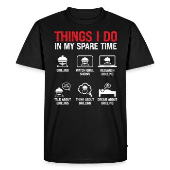 BBQ Activities: Barbecue - Men's Premium Organic T-Shirt - black - Front - Nico (187cm)