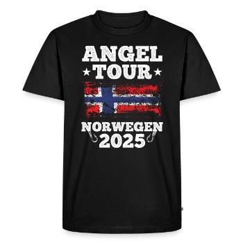 Angel Tour Norvège 2025 - T-shirt Premium bio Homme - noir - Devant - Nico (187cm)