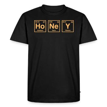 L’amour de l’apiculture : tableau périodique Chimie du miel Apiculteur - T-shirt Premium bio Homme - noir - Devant - Nico (187cm)