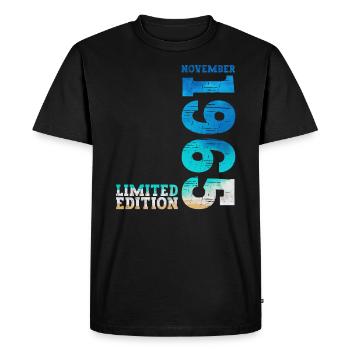 60ste Verjaardag Origineel November 1965 Deel 65 - Mannen Premium Bio T-shirt - zwart - Voor - Nico (187cm)
