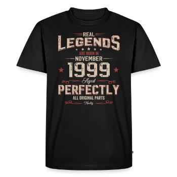 25th Birthday Original November 1999 Volume 99 - Men's Premium Organic T-Shirt - black - Front - Nico (187cm)