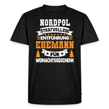 Pénitencier du pôle Nord Kidnapping mari pour Weinac - T-shirt Premium bio Homme - noir - Devant - Nico (187cm)