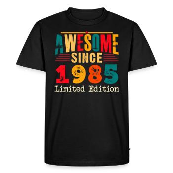Génial depuis 1985 Anniversaire 40 ans - T-shirt Premium bio Homme - noir - Devant - Nico (187cm)