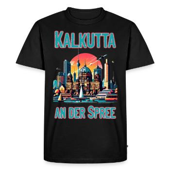 Kolkata on the Spree - Men's Premium Organic T-Shirt - black - Front - Nico (187cm)