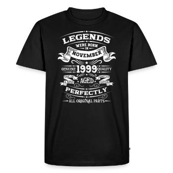 25th Birthday Original November 1999 Volume 99 - Men's Premium Organic T-Shirt - black - Front - Nico (187cm)