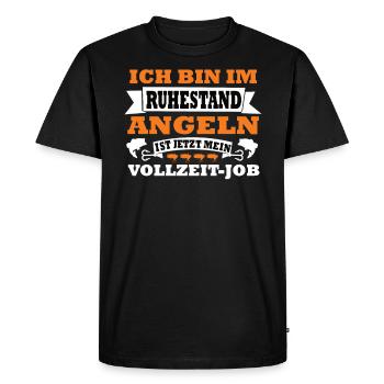 Je suis à la retraite Pêche Travail à temps plein Drôle - T-shirt Premium bio Homme - noir - Devant - Nico (187cm)