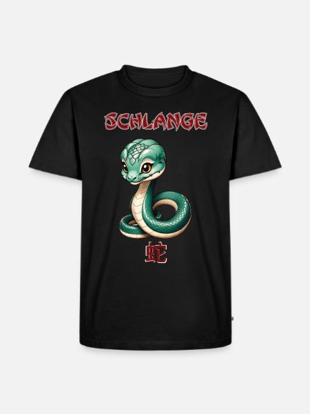 Snake - Chinese Zodiac - Astrology - Men's Premium Organic T-Shirt - black