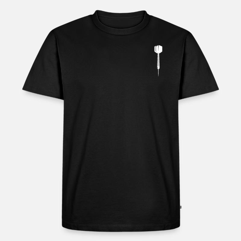 Minimal Dart - Männer Premium Bio T-Shirt - Schwarz