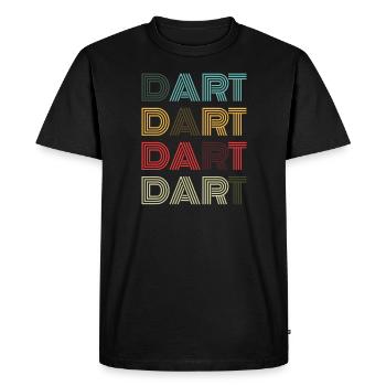 Dart Evolution Retro Darts Dart Player Hobby - Men's Premium Organic T-Shirt - black - Front - Nico (187cm)